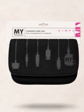 NWT: Black Charger & Cord Case